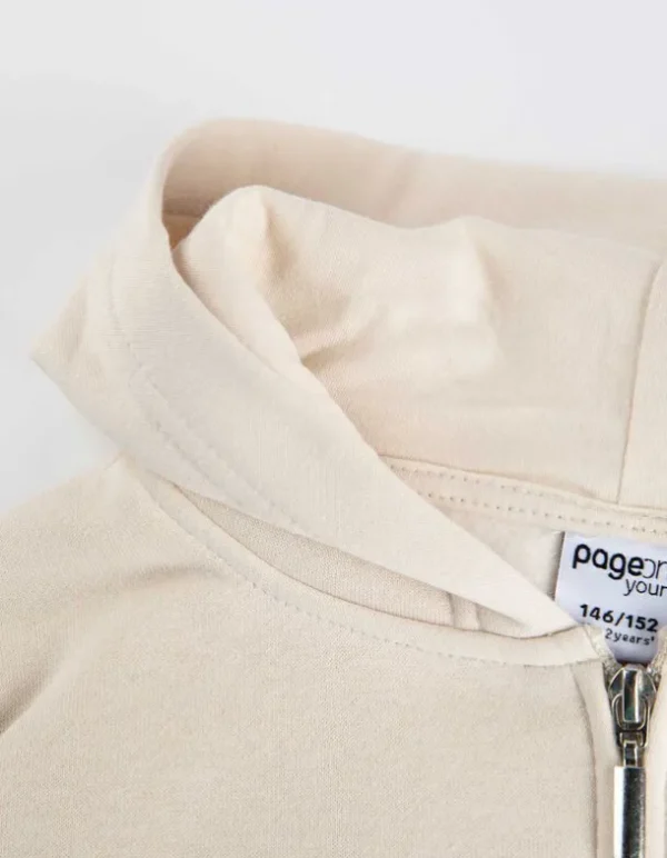 Sweatjacke - Loose Fit - beige