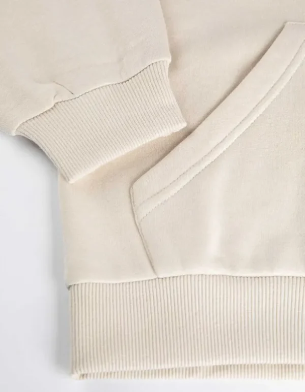 Sweatjacke - Loose Fit - beige
