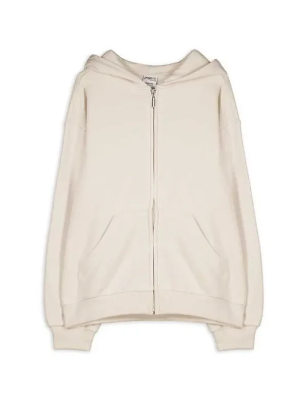 Sweatjacke - Loose Fit - beige