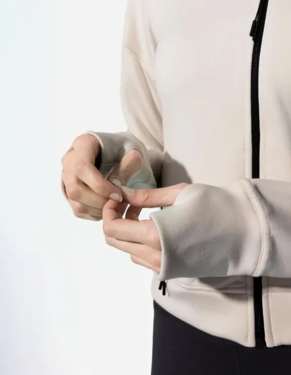 Sweatjacke - Modal-Anteil - beige