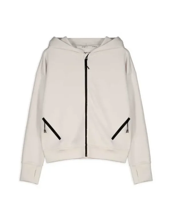 Sweatjacke - Modal-Anteil - beige
