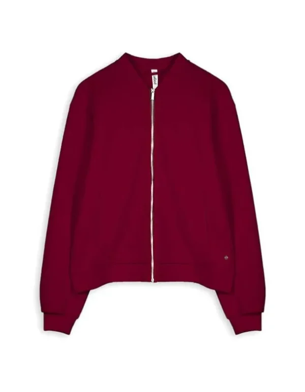 Sweatjacke - Modal-Anteil - dunkelrot