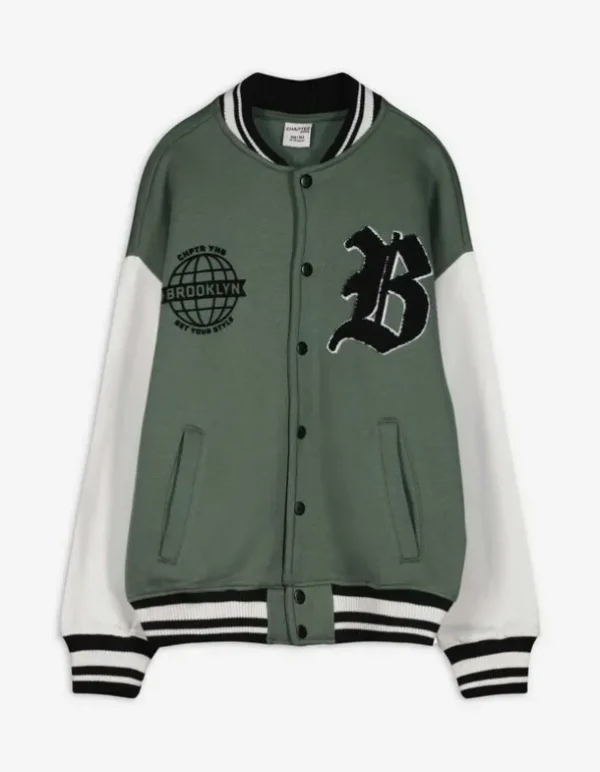Sweatjacke - Oversized Fit - dunkelgrün