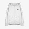 Sweatjacke - Oversized Fit - hellgrau