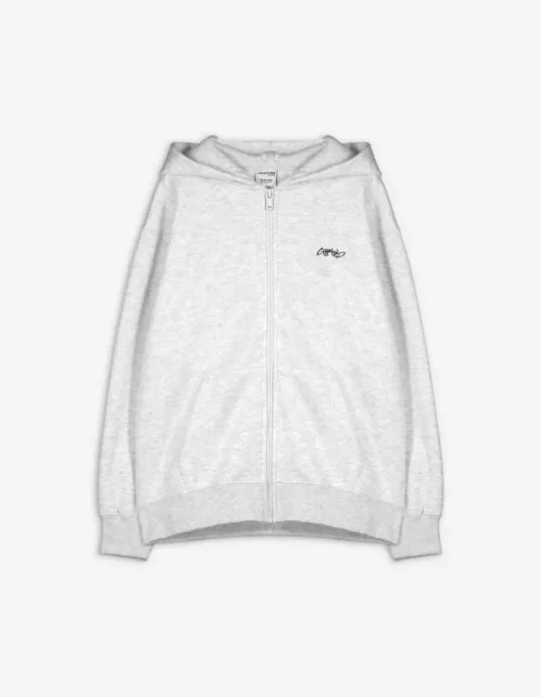 Sweatjacke - Oversized Fit - hellgrau