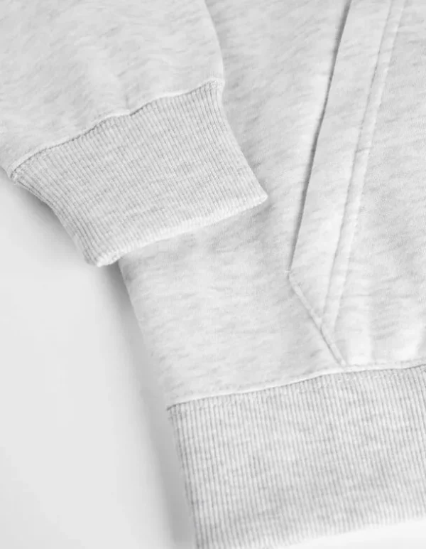 Sweatjacke - Oversized Fit - hellgrau