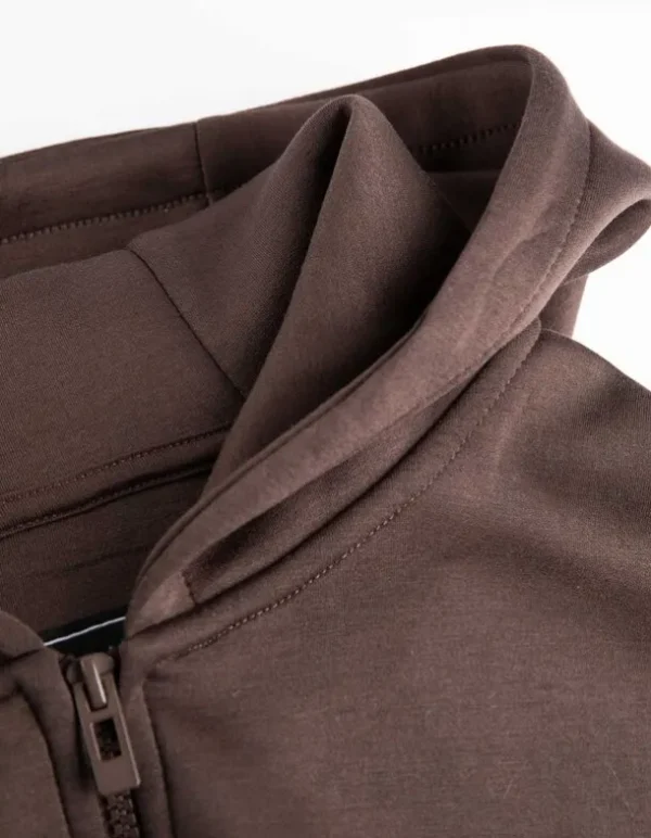 Sweatjacke - Oversized Fit - dunkelbraun
