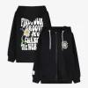 Sweatjacke - Rückenprint - schwarz