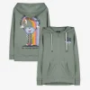 Sweatjacke - Rückenprint - grün