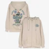 Sweatjacke - Rückenprint - beige