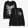 Sweatjacke - Rückenprint - schwarz