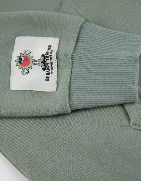 Sweatjacke - Rückenprint - grün
