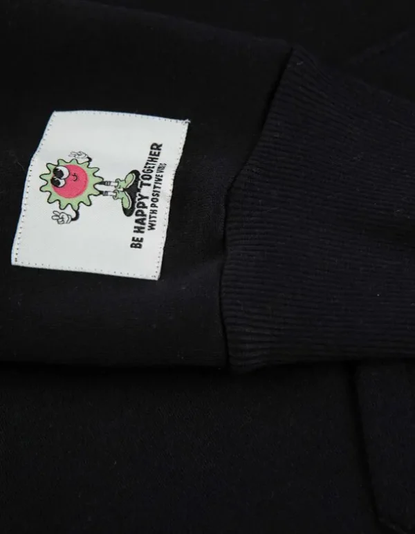 Sweatjacke - Rückenprint - schwarz