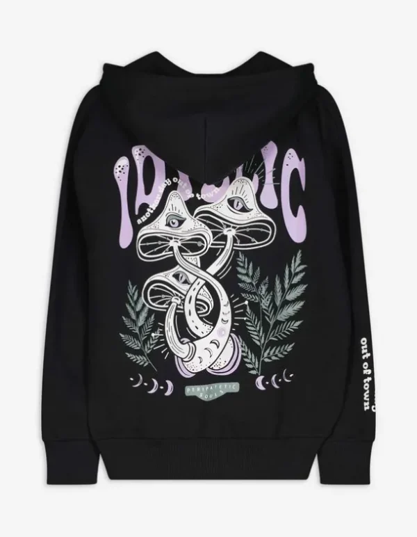 Sweatjacke - Rückenprint - schwarz