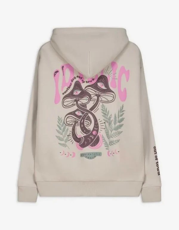 Sweatjacke - Rückenprint - beige