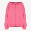 Sweatjacke - Stickereien - pink