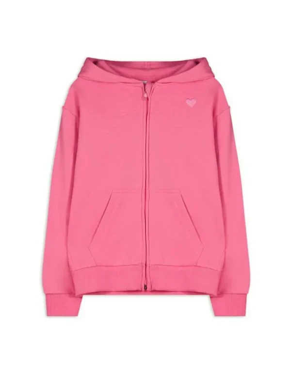 Sweatjacke - Stickereien - pink