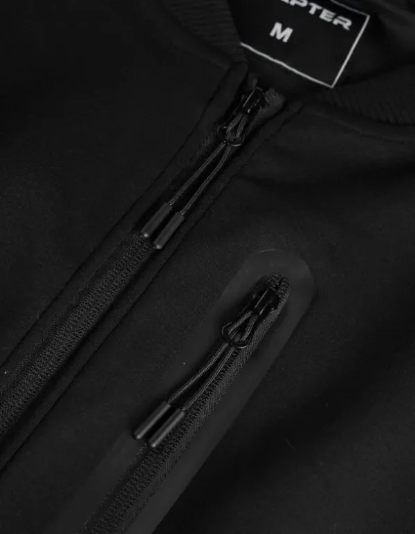 Sweatjacke - Viskose-Anteil - schwarz