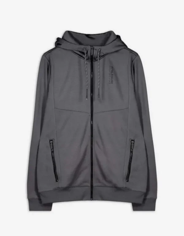 Sweatjacke - Wattierung - dunkelgrau