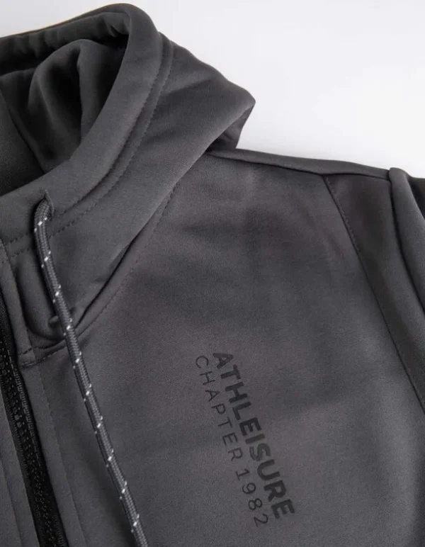 Sweatjacke - Wattierung - dunkelgrau