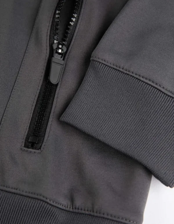 Sweatjacke - Wattierung - dunkelgrau