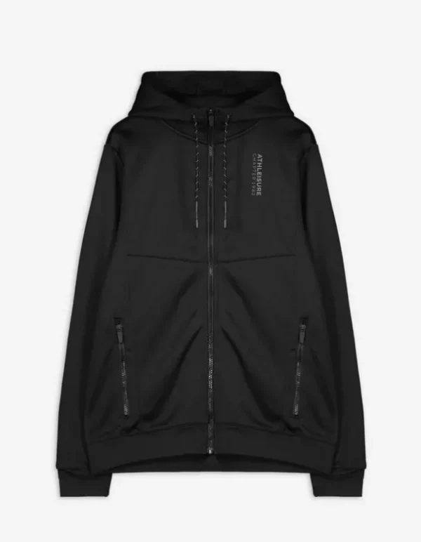 Sweatjacke - Wattierung - schwarz
