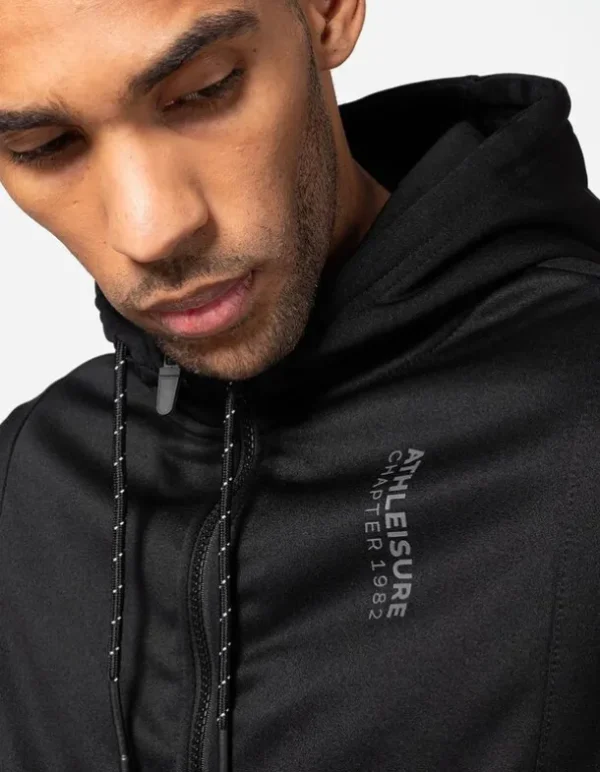 Sweatjacke - Wattierung - schwarz