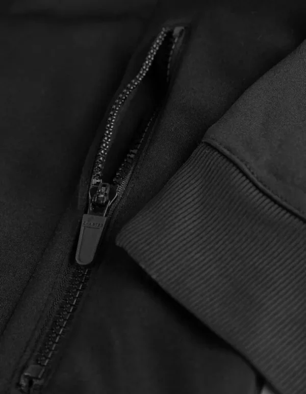 Sweatjacke - Wattierung - schwarz