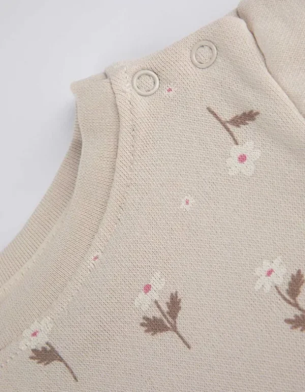 Sweatshirt - Allover-Muster - beige