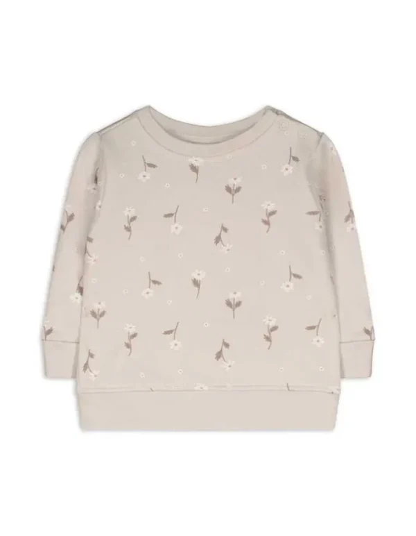 Sweatshirt - Allover-Muster - beige