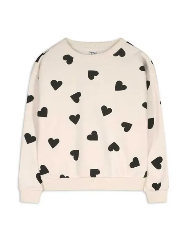 Sweatshirt - Allover-Muster - beige
