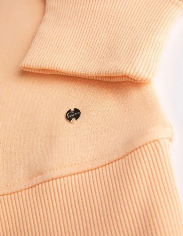 Sweatshirt - Baumwoll-Mix - orange