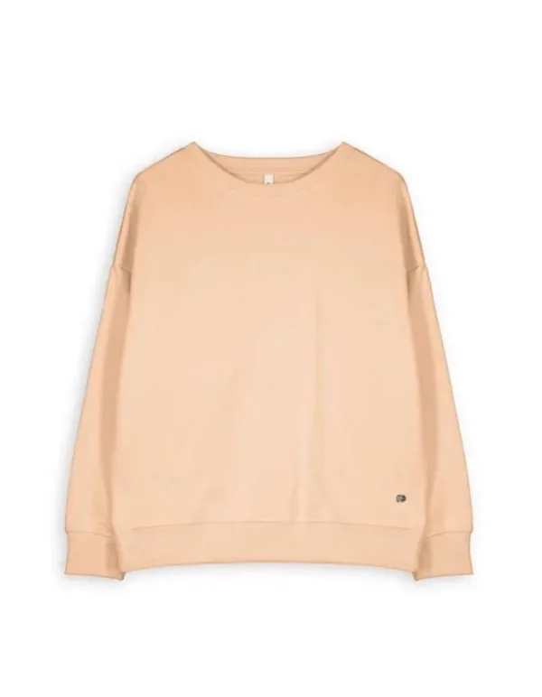 Sweatshirt - Baumwoll-Mix - orange