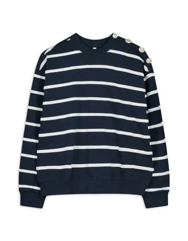 Sweatshirt - Baumwoll-Mix - dunkelblau