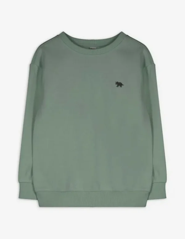Sweatshirt - einfarbig - dunkelgrün