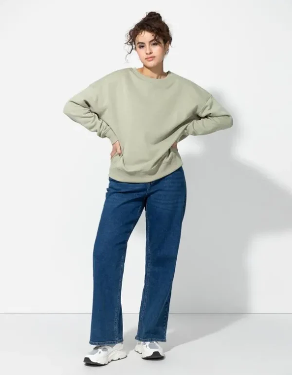Sweatshirt - einfarbig - hellgrün