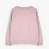 Sweatshirt - Gerippte Abschlüsse - rosa