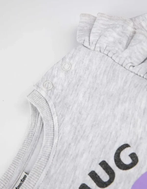 Sweatshirt - Glitzerprint - hellgrau