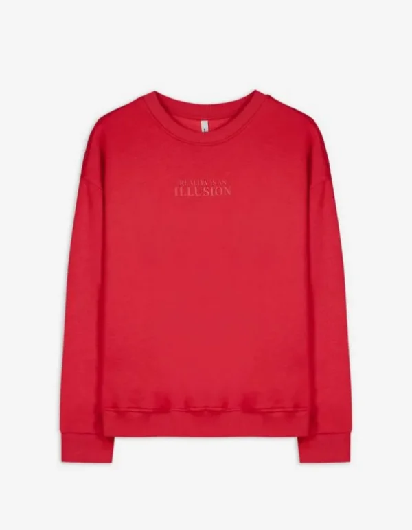 Sweatshirt - Messageprint - dunkelrot