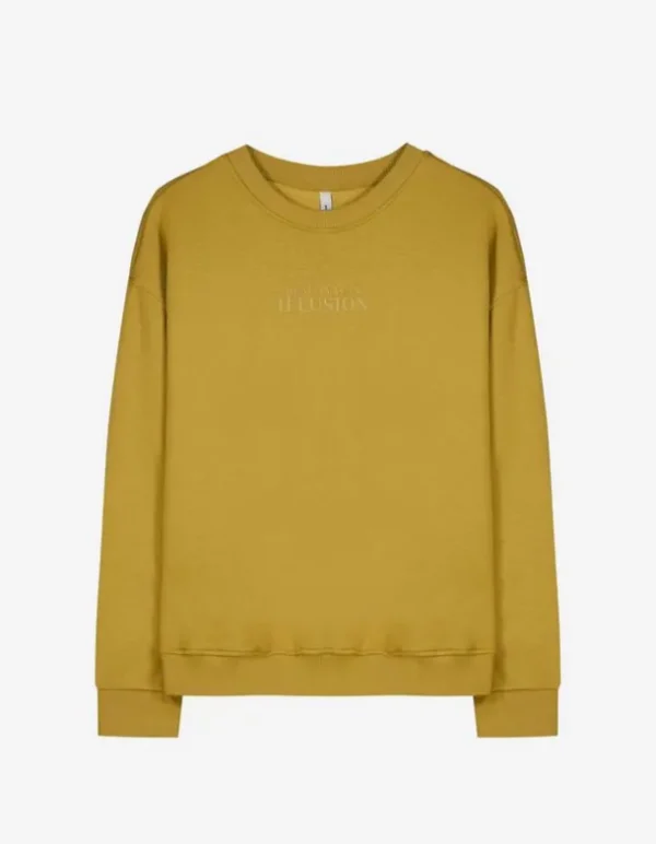 Sweatshirt - Messageprint - grün