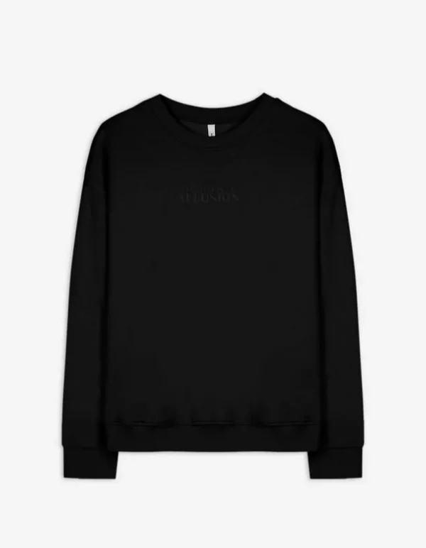 Sweatshirt - Messageprint - schwarz