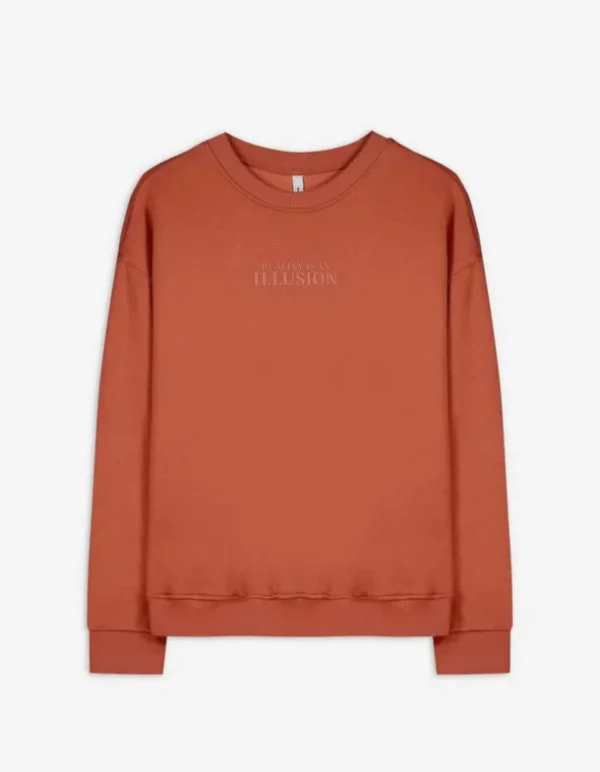 Sweatshirt - Messageprint - braun