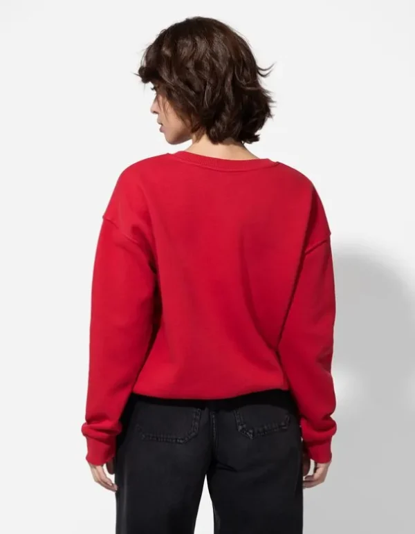 Sweatshirt - Messageprint - dunkelrot