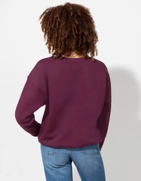 Sweatshirt - Messageprint - dunkellila