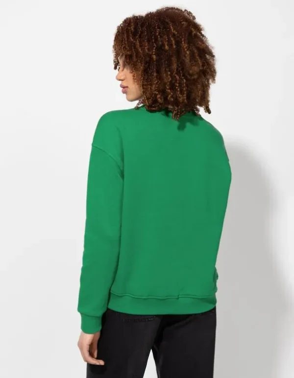 Sweatshirt - Messageprint - grün
