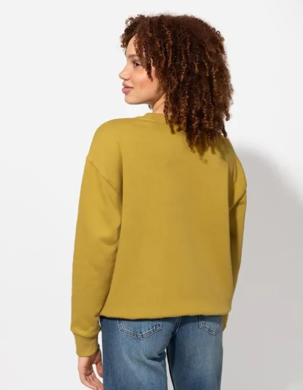 Sweatshirt - Messageprint - grün