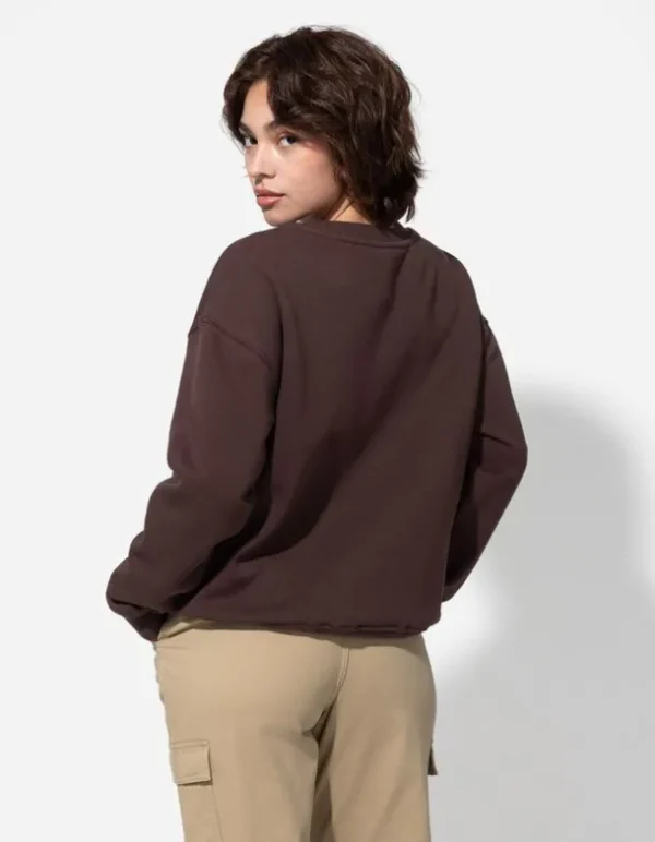 Sweatshirt - Messageprint - braun