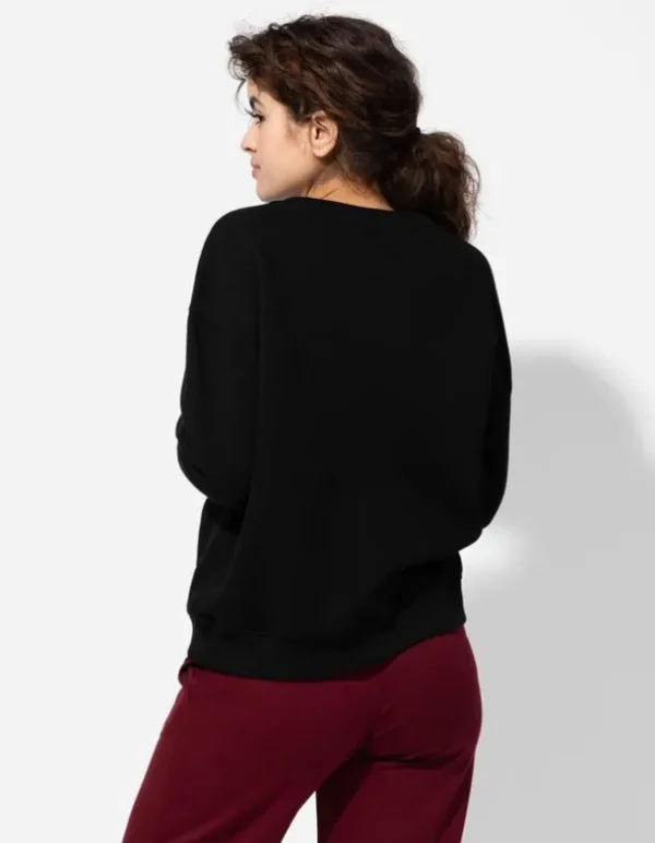 Sweatshirt - Messageprint - schwarz