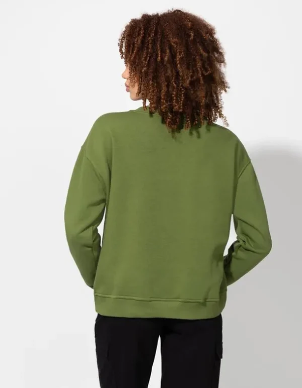 Sweatshirt - Messageprint - grün