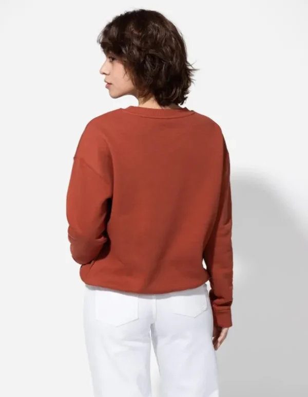 Sweatshirt - Messageprint - braun